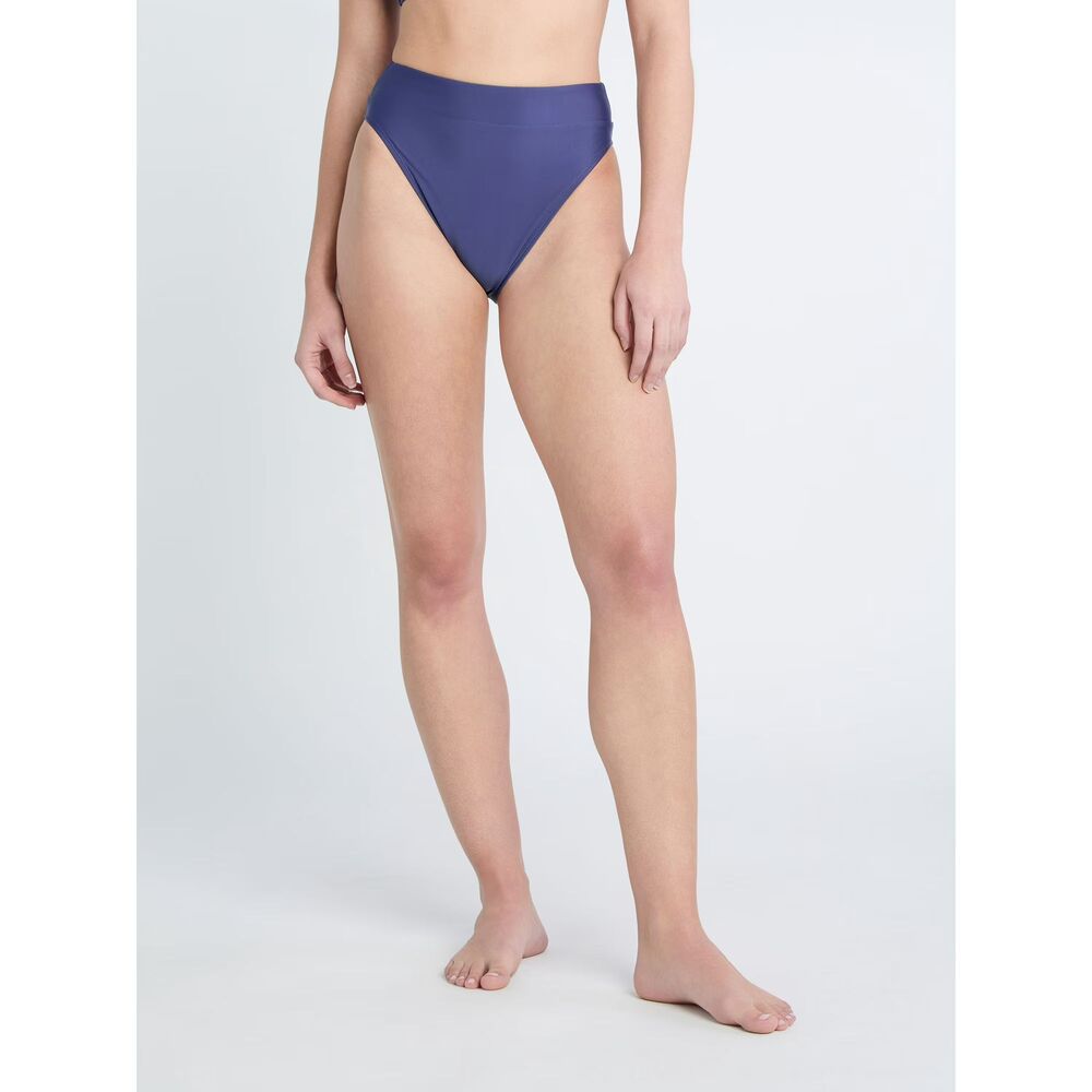 Reebok Women’s Swim High‑Waisted High‑Leg Bottom – Size M - Deep Cobalt